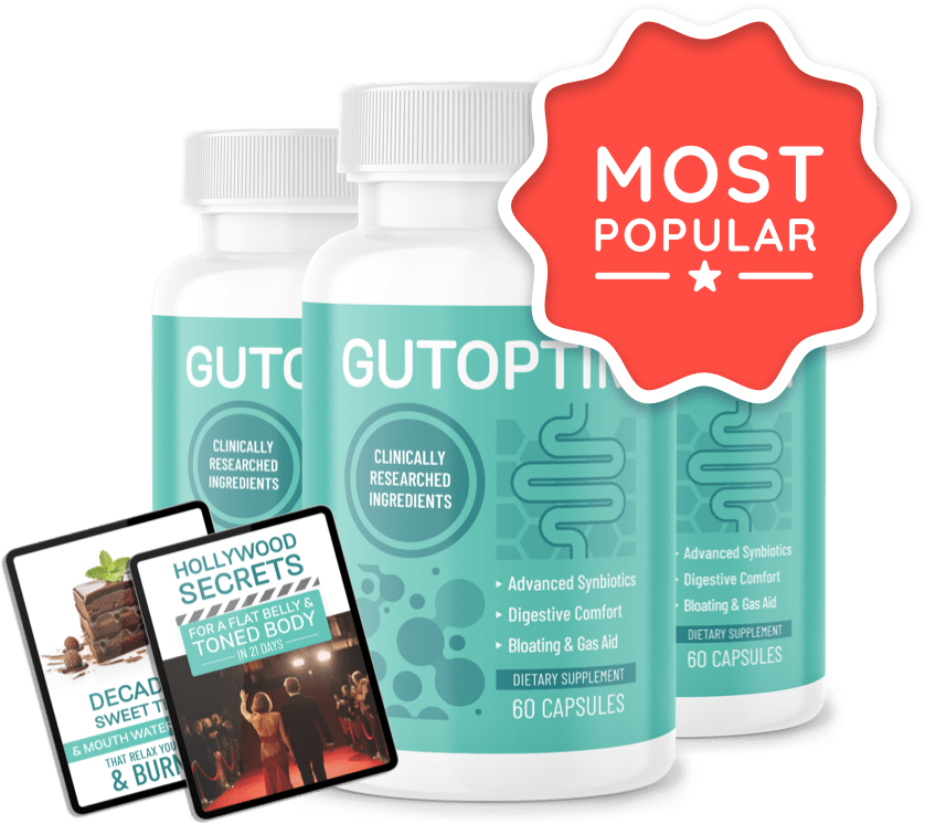 GutOptim digestive comfort and synbiotic support capsules